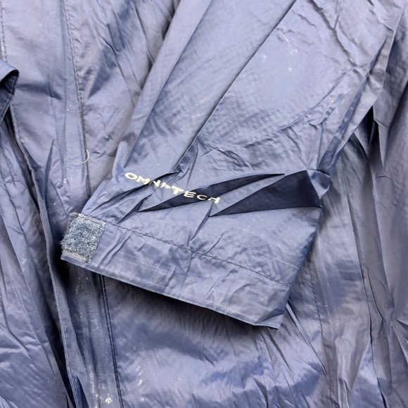 COLUMBIA Boys Navy Blue Omni Tech Hooded Rain Jacket Coat size: Medium (10/12) - Picture 3 of 6